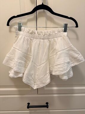 Aerie white ruffle mini skort Size XS